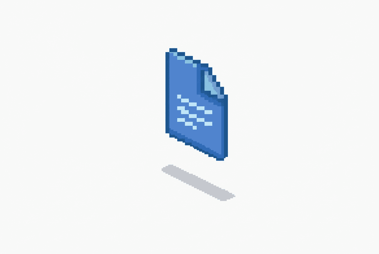 Floating document illustration